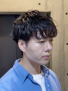 ブルニール 中崎町(BLEUNIR) シャドウパーマ 無造作 韓国メンズ シースルーマッシュ