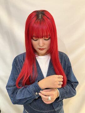 サラビューティーサイト 志免店(SARA Beauty Sight) 【ビビットレッド】ハイトーン／ブリーチ毛