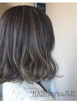 ヘアーワークス ジジ(HAIR works JIJI) ハイライト × アッシュグレーカラー