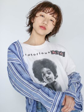 テトヘアー(teto hair) short(マッシュウルフ、ショートウルフ、ブラウン、ベージュ)