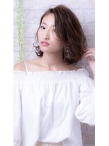 ヘアーアートシフォン 川口東口店(hair art chiffon) ピンクブラウンorグレーベージュの切りっぱなしボブ美髪ヘア