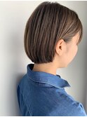 耳掛け 丸み ボブ 前髪あり