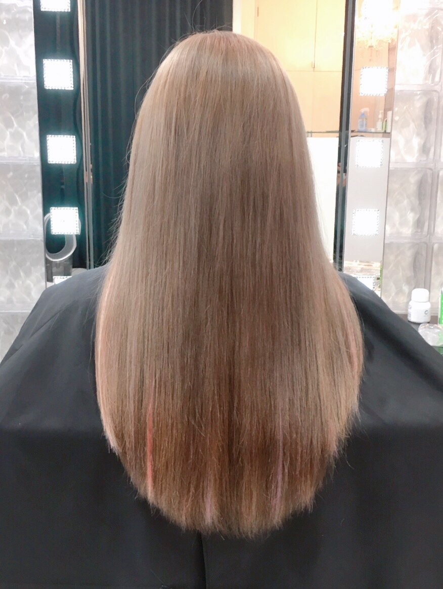 AXARA 海老名】ミルクティーベージュ・インナーピンクメッシュ