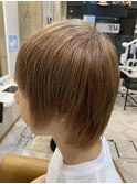 メンズサラ艶ストレート♪トレンドミルクティーカラー
