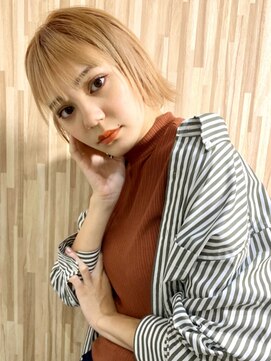 ブゾン(buZon) 【buZonブゾン】外ハネショート×ブロンドヘア