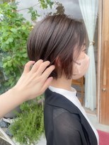 ゴカン(Gokan)&nbsp;グレージュカラーショートボブインナーカラー/tsukasa