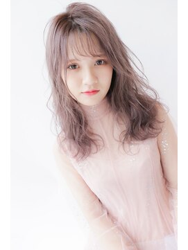 エニドット(Eni..) 韓国風・ピンク×フェミニンロング