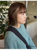 ビスポーク (HAIR SALON BESPOKE) 20代30代40代大人インナーカラー耳掛け切りっぱなし大人ボブ