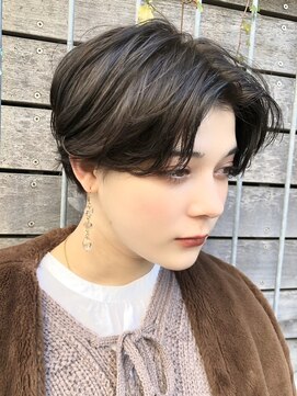 エトラ 渋谷店(etora) アッシュオリーブ　ショートハイライト