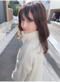 【ロング】【前髪パーマ】【ブラウン】【渋谷】