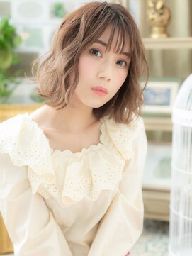 カバーヘア イヴ 戸頭店(COVER HAIR EVE) ハイライト外国人風カーキアッシュくびれボブ2h3川口0代30代40代