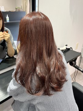 バロン(baron.) "春カラー"ウェーブミディアムピンクブラウン