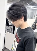 センターパート/毛流れヘア/刈り上げなし/メンズカット/八王子