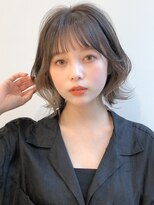 前髪 ウェーブミディアム メルティーカラー 似合わせカット"