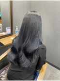 #ロングヘア#ブルーグラデーション#グラデーション