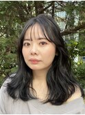 ミディアムヘアー地毛風カラー髪質改善　赤坂見附