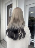 【viewt hair】ホワイトベージュ × ブラック