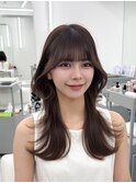 韓国ヘア/チュラルくびれへア/くびれ巻き/レイヤーカット