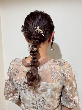コロ(COLO) 【吉祥寺】 ヘアアレンジ ヘアセット 編みおろし　お呼ばれ