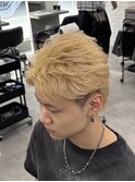 フェザーショート／メンズハイトーン／ブロンドヘア