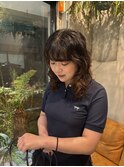 ミディアムに強めのperm style!