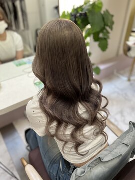 ガルボヘアー 心斎橋店(garbohair) #プルエクステ#エクステ#ブリーチ#ミルクティーグレージュ