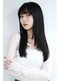 黒髪ロング