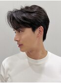 刈り上げ無しニュアンスパーマフェザーパーマセンターパート