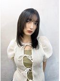ミディアムレイヤー顔周りレイヤー顔まわりレイヤー
