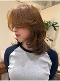 バタフライレイヤーカットミディアムレイヤーカット