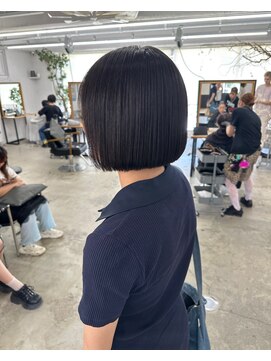 ソーソー(SoSo) 縮毛矯正×ボブミルクブラウン