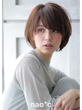 ナオシ トレス 富雄店(nao*c tres) 【富雄nao*c】ベージュカラー☆大人かわいい丸みショートヘア