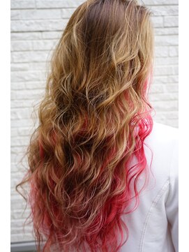 トップス TOPS レッドインナーカラー