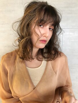 アルバム 銀座(ALBUM GINZA) ソフトウルフレイヤーカット_オリーブカラー_26901