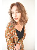 センター分けのゆるふわボブ☆