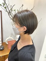 ヘアー アイス カンナ(HAIR ICI Canna) スッキリコンパクト！透け感カラーのミニボブ！