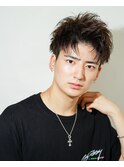 ツーブロックショート アップバング