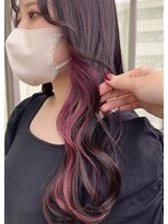 アース 高崎店(HAIR & MAKE EARTH)&nbsp;チェリーレッドインナーカラーダブルカラー