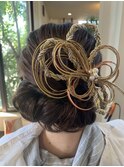 ふんわりシニヨンスタイル