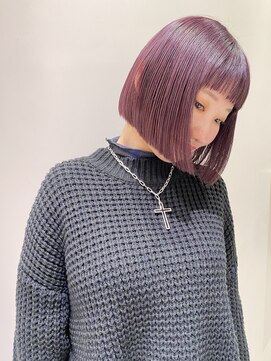 マイル 渋谷(mile) タイトボブ×ピンクラベンダー