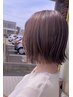 《当店人気ＮＯ.2メニュー》カット+カラー+電子トリートメント￥9600