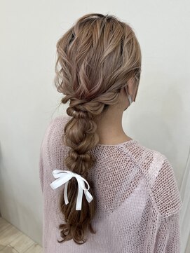 ヘアメイクアンドセットサロン リッコ(Hair make&set salon Ricco) 【大阪梅田ヘアセットサロンRicco】お呼ばれ人気の編み下ろし