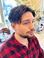 クラップス 横須賀中央店(CLAPS) センターパートスパイラルパーマツーブロック刈り上げメンズヘア