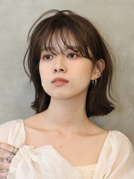 アース 三木店(HAIR & MAKE EARTH) 20代30代40代ストレートボブリップラインラベンダーベージュ