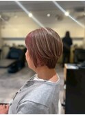 20代30代40代◎ショートカット似合わせヘアチェリーブラウン