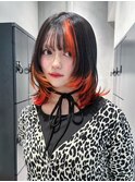顔周りレイヤー韓国ヘアウルフカットロングミニウルフ_ba552391