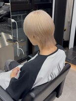 ラピステン 福岡天神 大名店(Lapis)&nbsp;メンズウルフ/ホワイトベージュ/ブリーチ2回