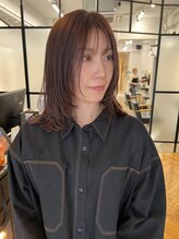 ジリ(JILI)&nbsp;大人ミディアムレイヤー×ピンクベージュ▽福永