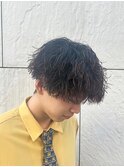 ハイライト/マッシュパーマ/ウルフ/アッシュブラック