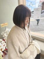 イム(yim) サンドベージュ×王道ボブ